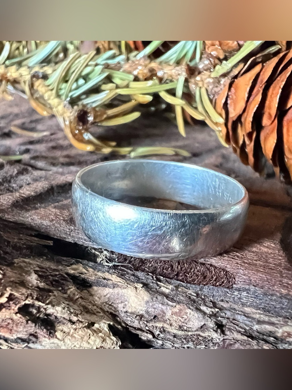 WM Co Silver Ring 925 Sterling Wedding Band 6mm 10.5-11 Minimalist
